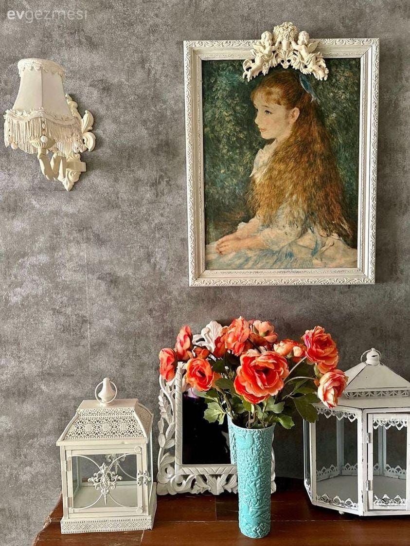 Gri, Tablo, Duvar dekorasyonu, Konsol, Konsol üzeri dekoratif objeleri, Dekoratif Objeler, Aplik, Aydınlatma