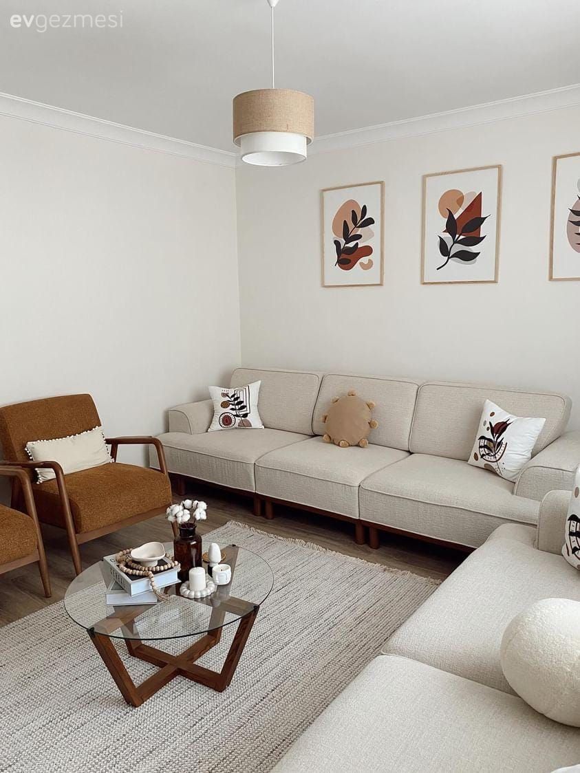 Koltuk takımı, Bohem Dekorasyon, Modern, Tablo, Duvar dekorasyonu, Avize, Aydınlatma, Kırlent, Ev tekstili, Cam orta sehpa, Orta sehpa, Halı, Salon halısı, Dekoratif Objeler, Berjer