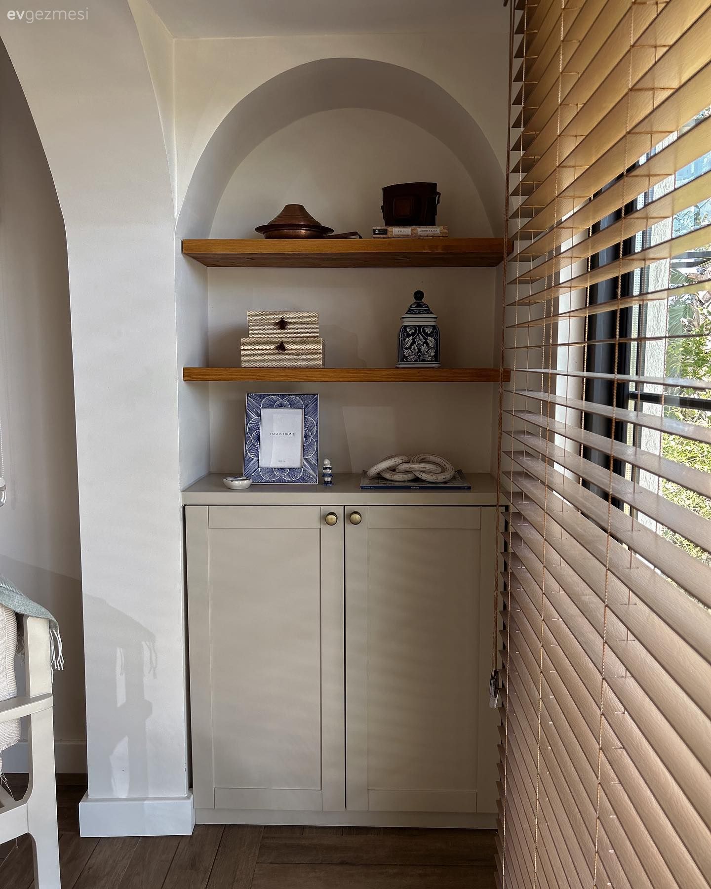 Country, İskandinav, Duvar rafı, Duvar dekorasyonu, Duvar Nişleri, Jaluzi, Beyaz, Bej