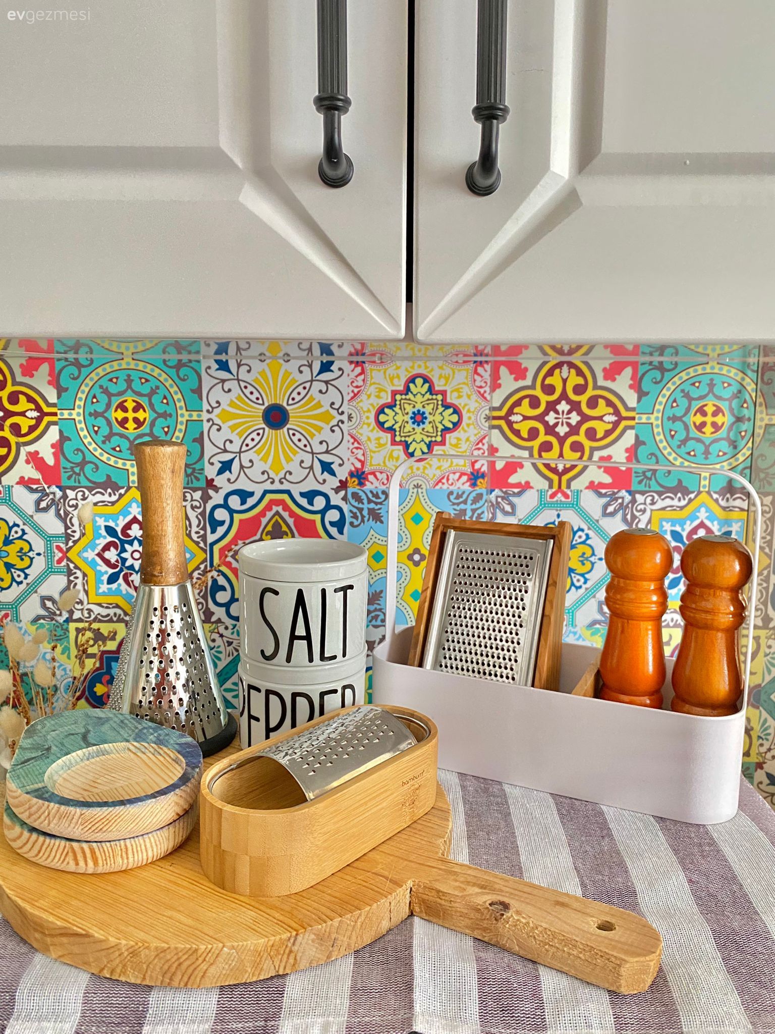 Mutfak, Beyaz, Mutfak tezgah arası, Tezgah arası seramik