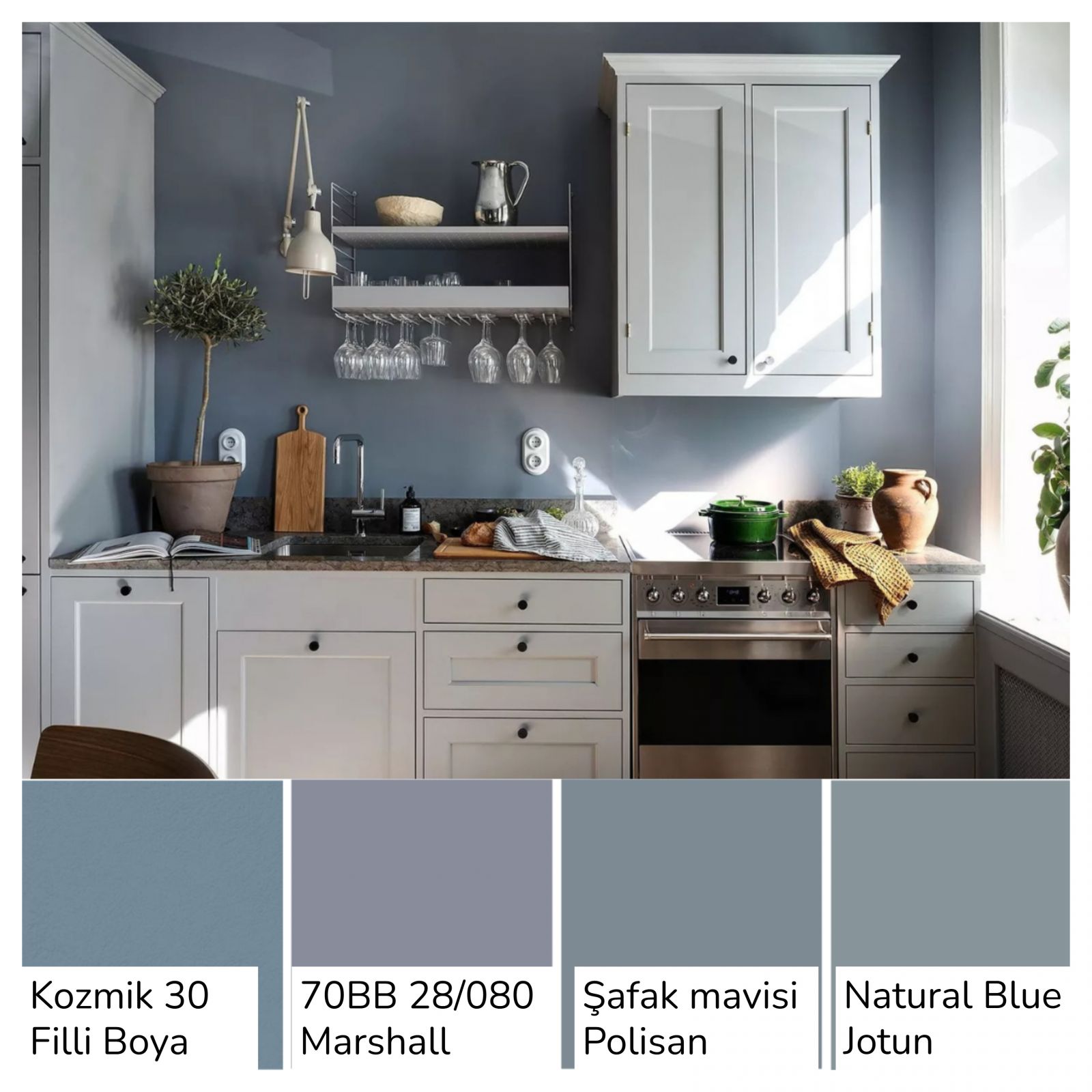 Beyaz Dolaplı Mutfaklara Çok Yakışan Duvar Boyası Renkleri