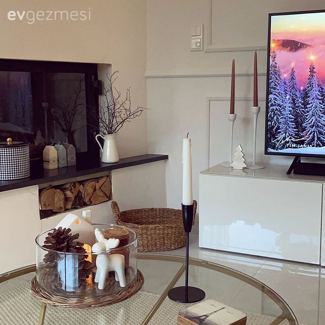Duvar çıtalama, Beyaz, Şömine, Tv ünitesi, Tv ünitesi aksesuarları, Ev Aksesuar, Cam orta sehpa, Orta sehpa, Dekoratif Objeler