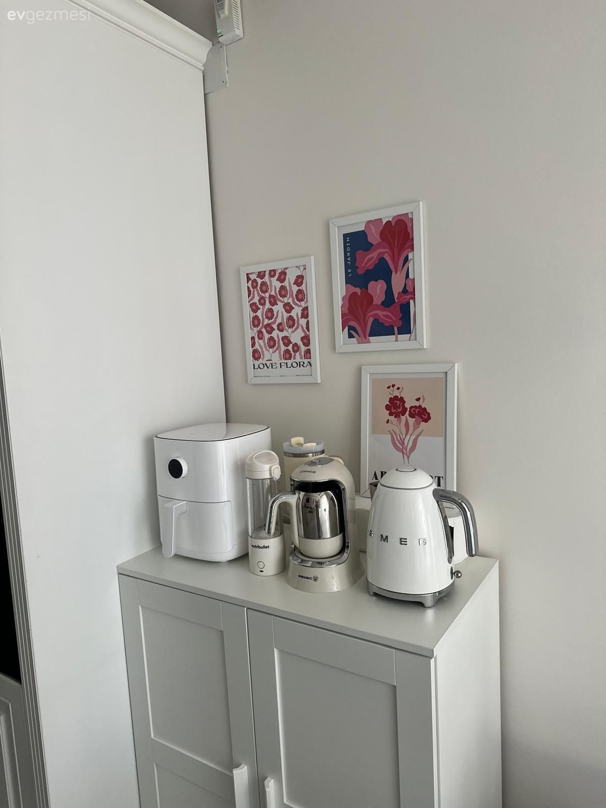 Kahve köşesi, Beyaz, Mutfak aksesuarları, Mutfak