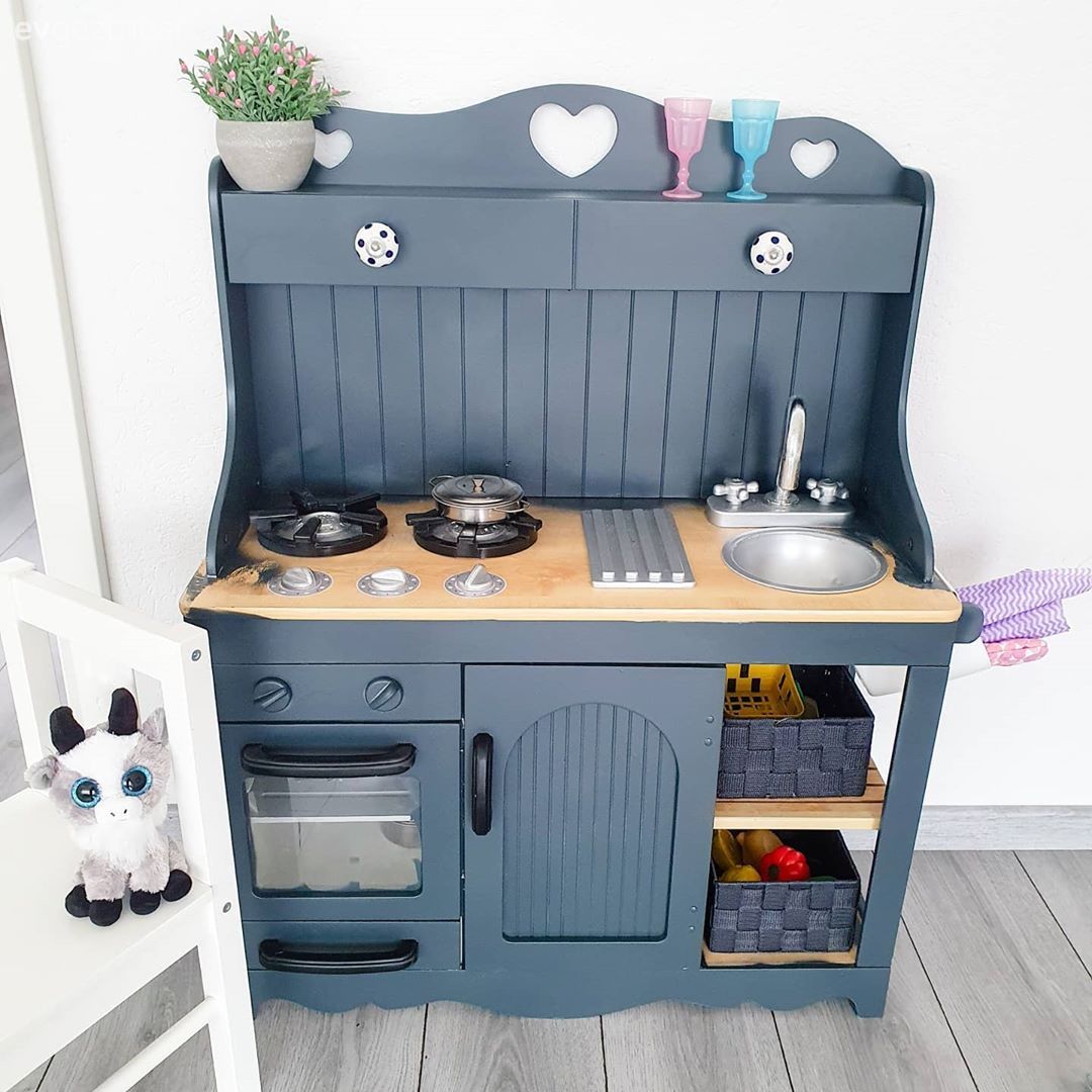 Mini mutfak, Mavi, Beyaz