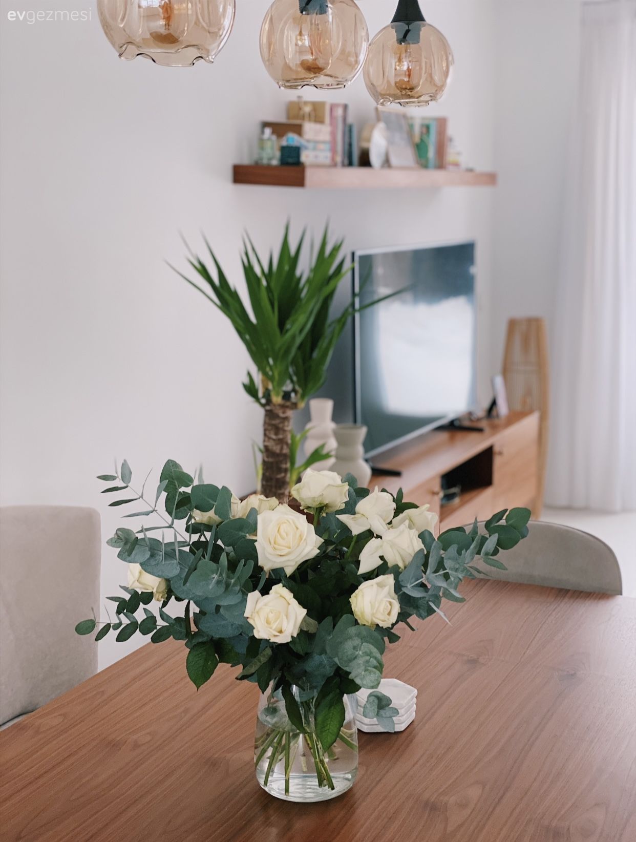 Vazo, Ev Aksesuar, Çiçekler, Yemek masası, Duvar rafı, Duvar dekorasyonu, Bej, Krem, Beyaz, Avize, Aydınlatma