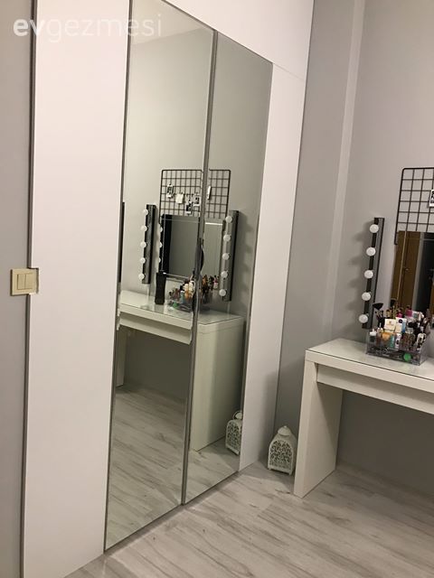 Gardrop, Yatak Odası, Ayna kapaklı dolap, Ayna, Beyaz