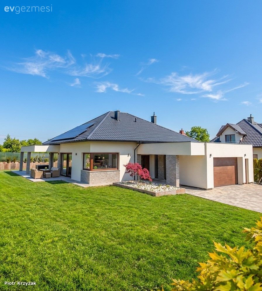 Müstakil Ev Yapacaklara 190 M2'lik Tek Katlı Modelin İçi ve Planı