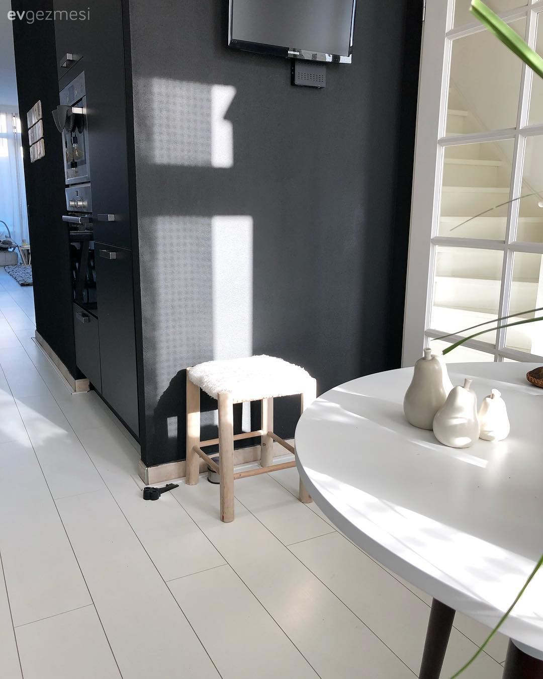 Mutfak, Siyah, Beyaz, Ankastre, Mutfak masası