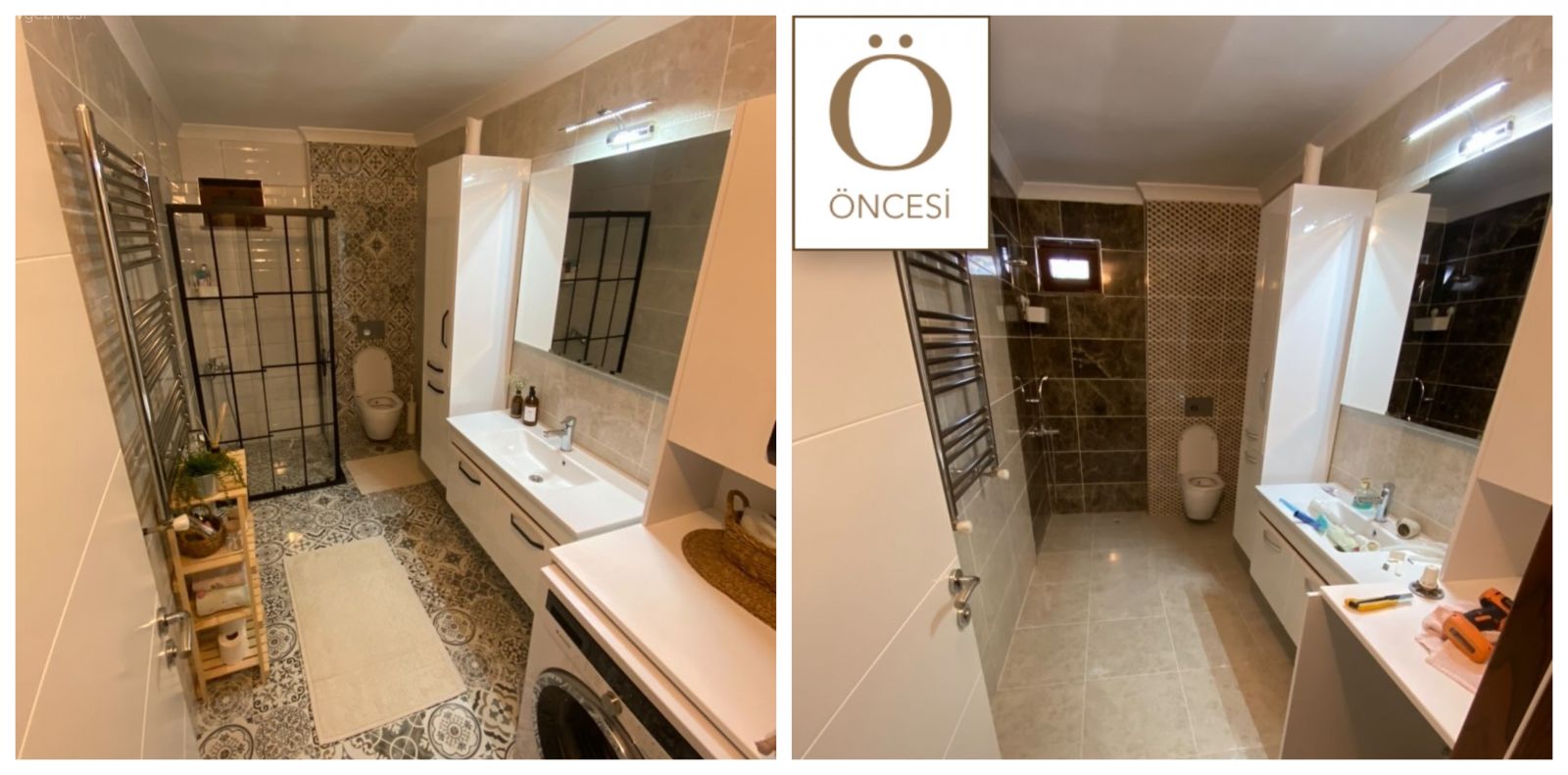 Öncesi&Sonrası: Kırıp-Dökme İşlerine Girişmeden Değişen Bir Banyo!