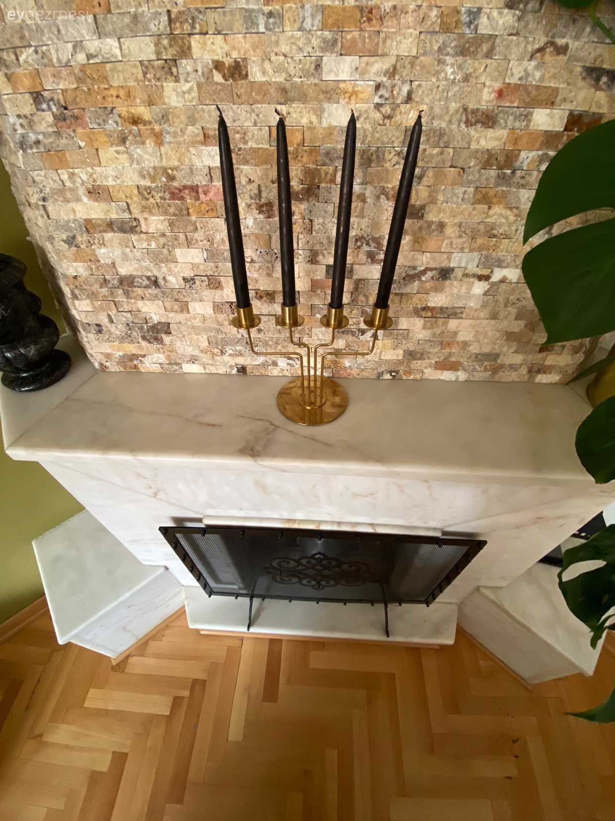 Yeşil Duvarın Odakta Olduğu Bu Evde Natürellik Yüksek Seviyede!