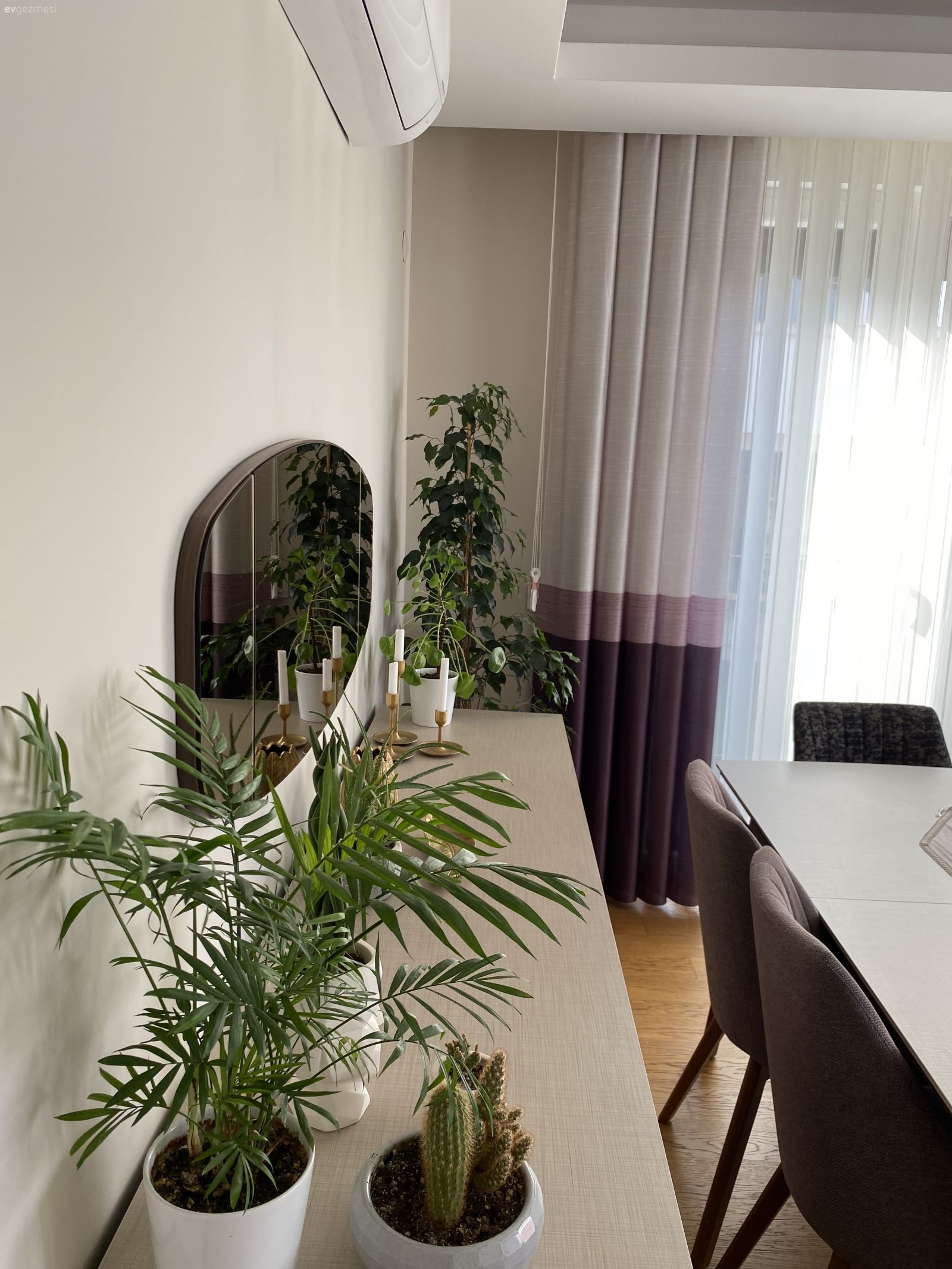 Ayna, Fon perde, Perde, Tül perde, Ev bitkisi, Konsol, Konsol üzeri dekoratif objeleri