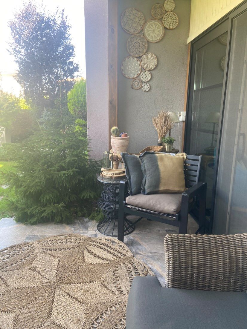 Bahçe, Vizon, Siyah, Kırlent, Ev tekstili, Jüt halı, Halı