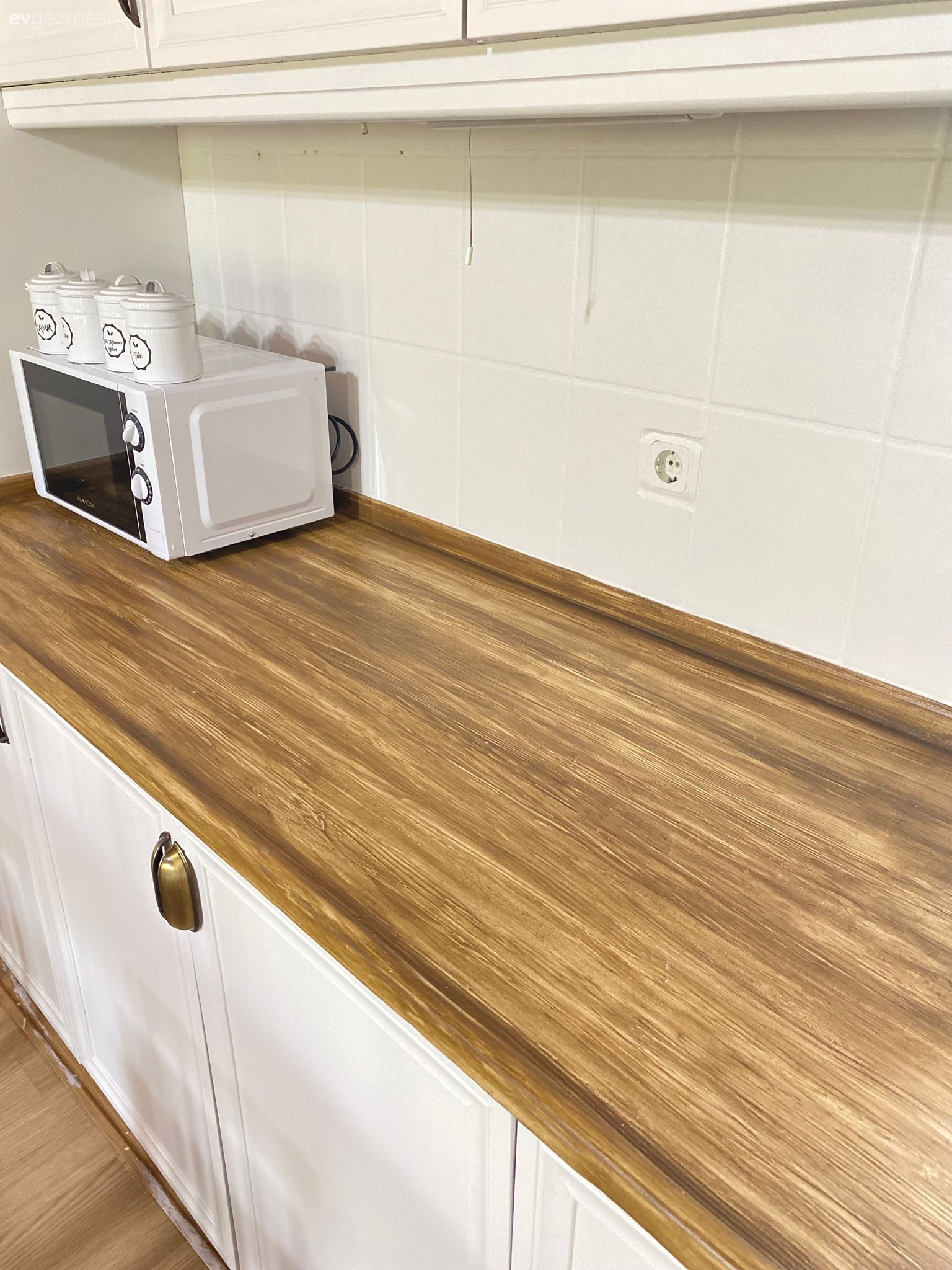 Ahşap mutfak tezgahı, Mutfak tezgahı, Beyaz