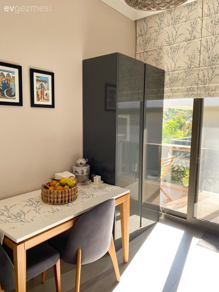 Mutfak masası, Sandalye, Gri, Antrasit  , Mutfak perdesi, Çerçeve