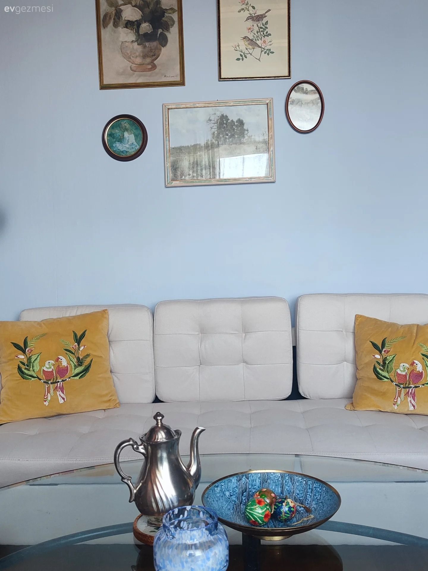 Çerçeve, Kırlent, Ev tekstili, Sarı, Krem, Dekoratif Objeler