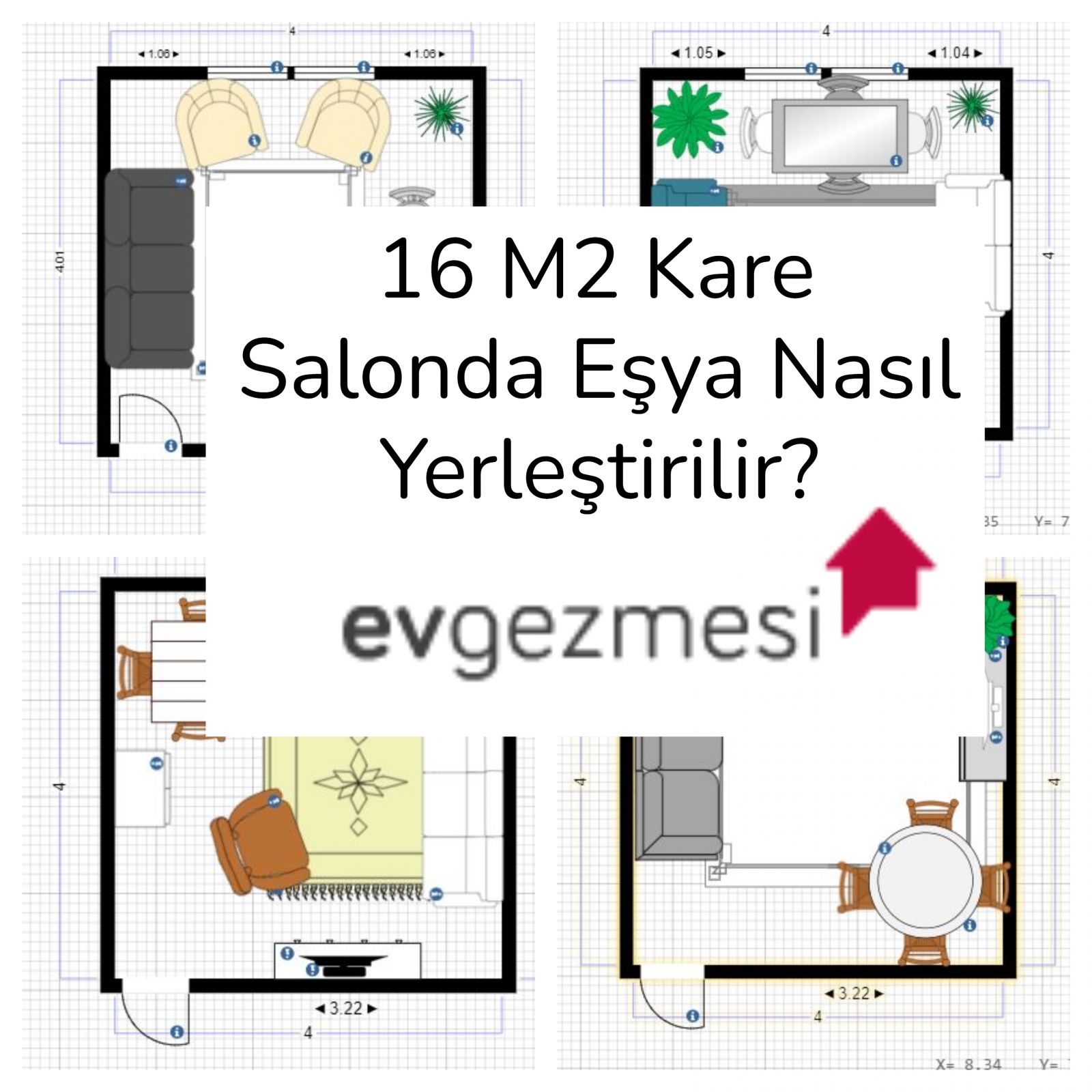 16 Metrekare Kare Salonda Eşya Nasıl Yerleştirilir?