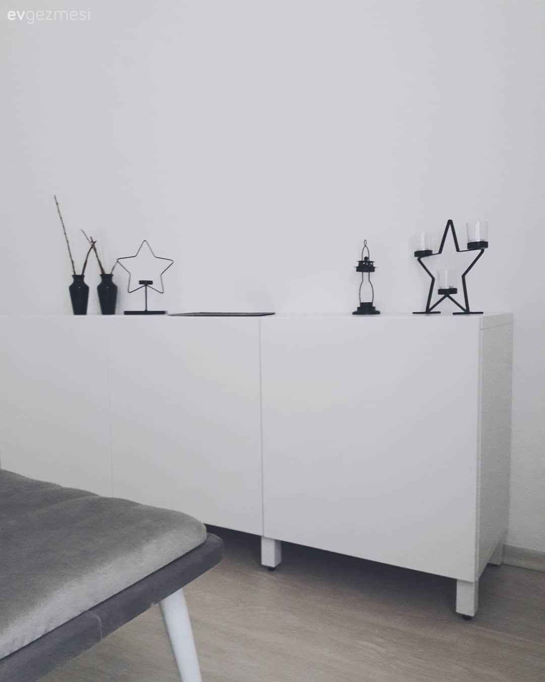 Konsol, Konsol üzeri dekoratif objeleri, Beyaz, Siyah, Mumluk, Ev Aksesuar, Dekoratif Objeler