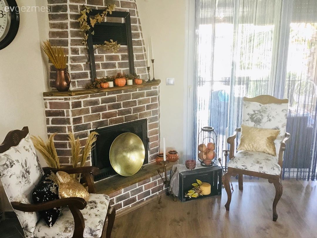 Şömine, Rustik, Berjer, Duvar saati, Duvar dekorasyonu