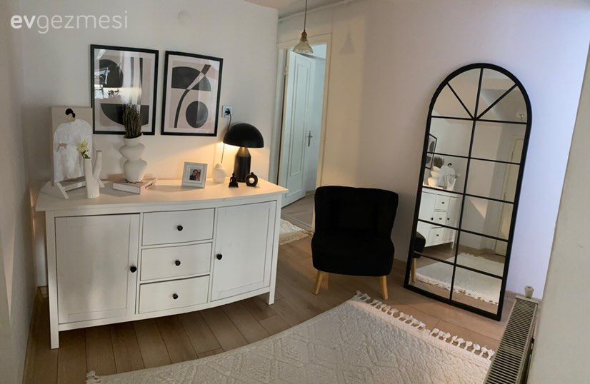 Boy aynası, Ayna, Beyaz, Siyah, Tablo, Duvar dekorasyonu, Dekoratif Objeler, Konsol