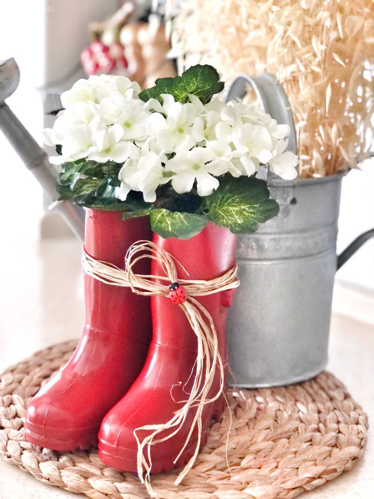 Kendin Yap, Kırmızı, Vazo, Ev Aksesuar, Çiçeklik