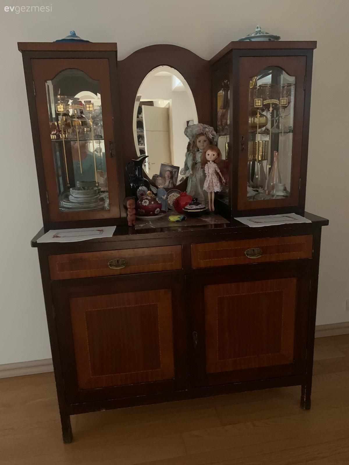 Konsol, Ahşap Mobilya, Masif ahşap, Dekoratif Objeler, Ayna