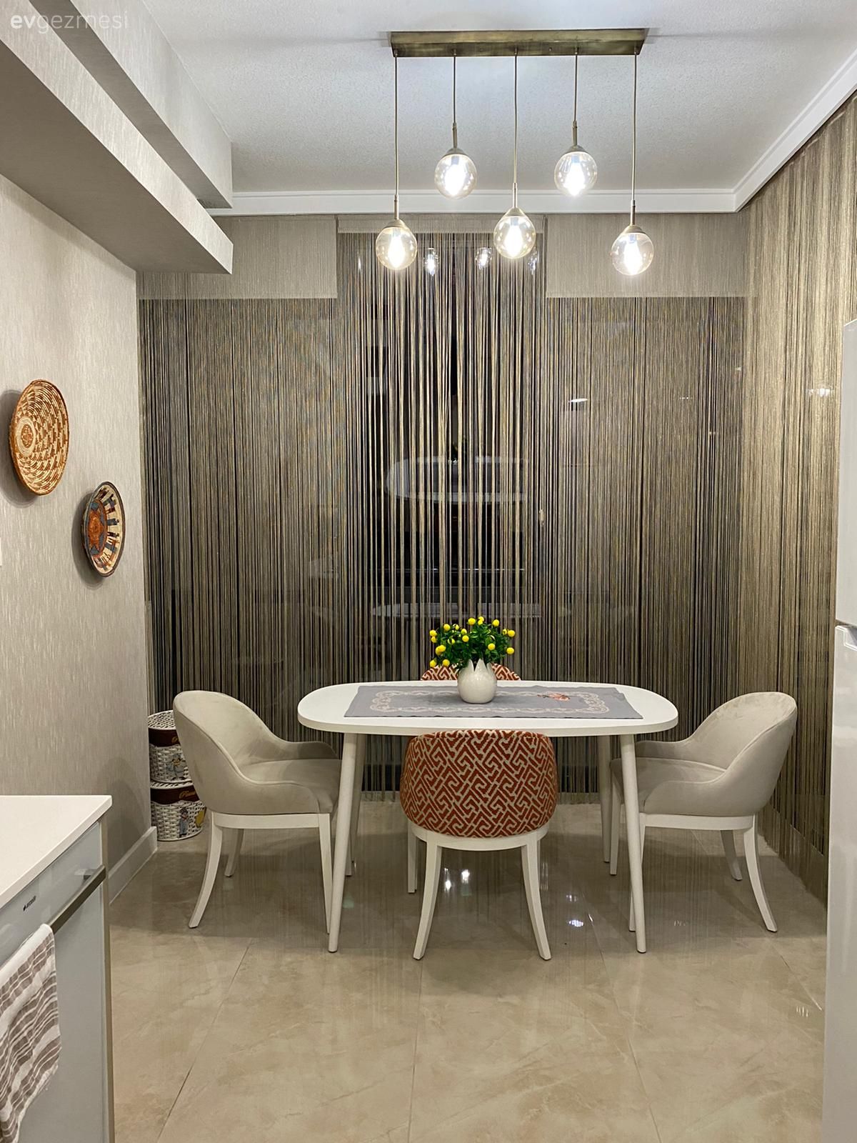 Mutfak, Beyaz, Mutfak masası, Sandalye, Vizon, Mutfak perdesi, Mutfak Avize Modelleri, Mutfak zemin seramikleri, Mutfak duvar dekorasyonu