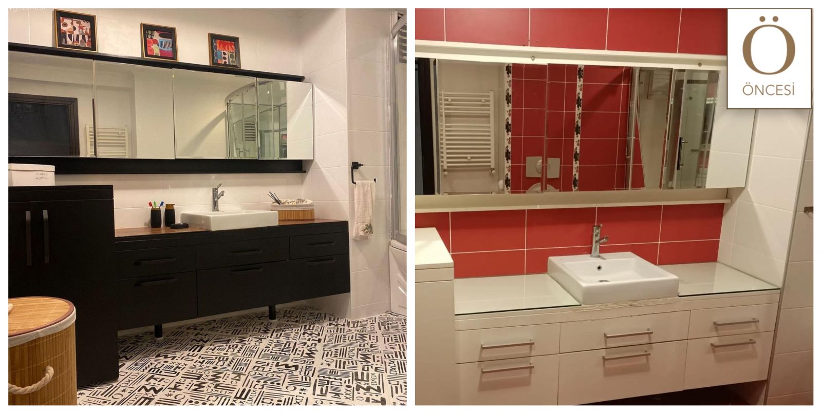 Öncesi&Sonrası: Siyaha Sarılan Bu Banyonun Yeni Hali Eskisinden Çok Farklı!