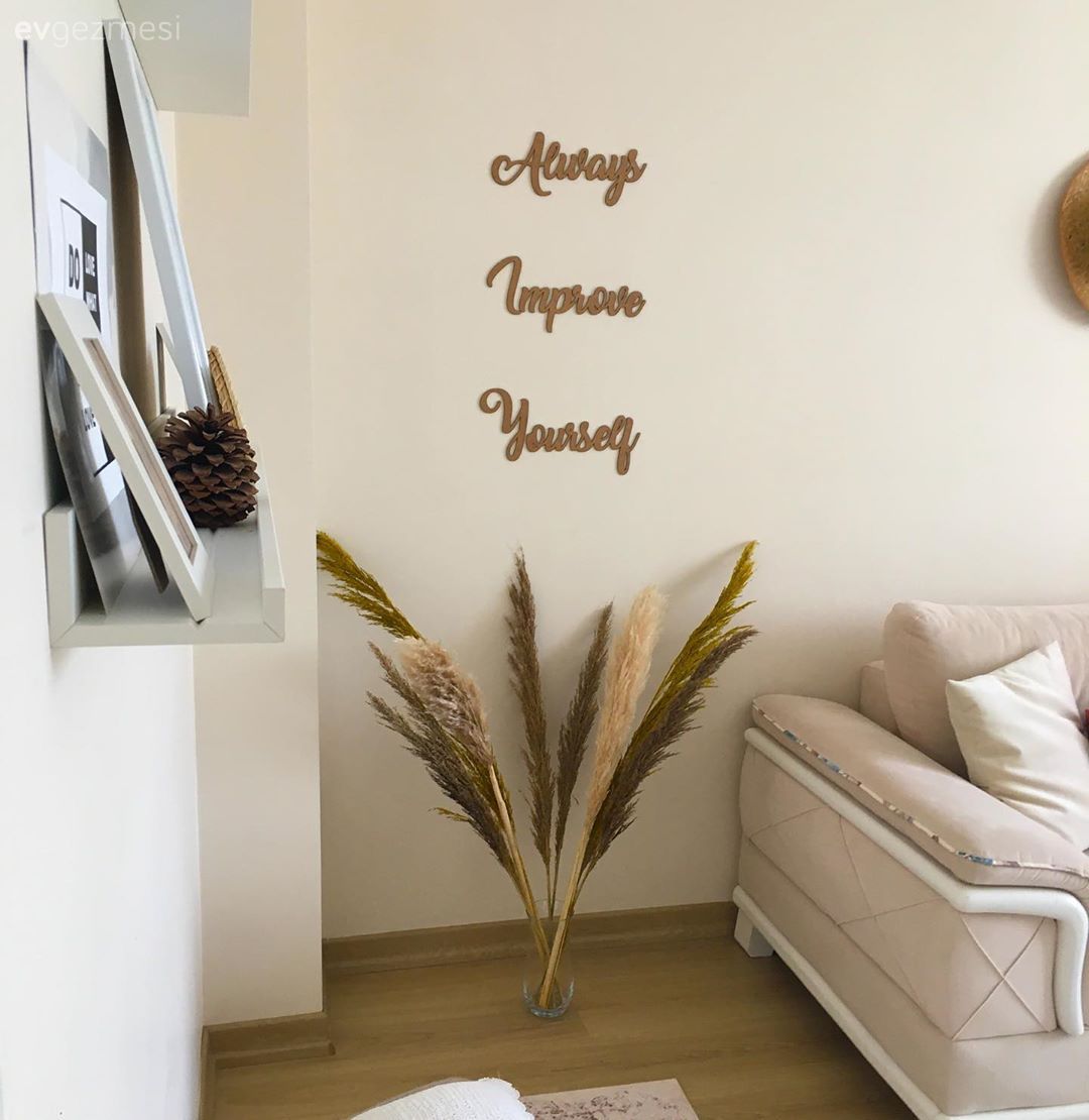 Bohem Dekorasyon, Vazo, Ev Aksesuar, Pampas otu, Beyaz, Duvar dekorasyonu