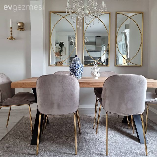 Bu Modern Dekorda Soft Renkler Altın Yansımalarıyla Cazibe Kazanmış