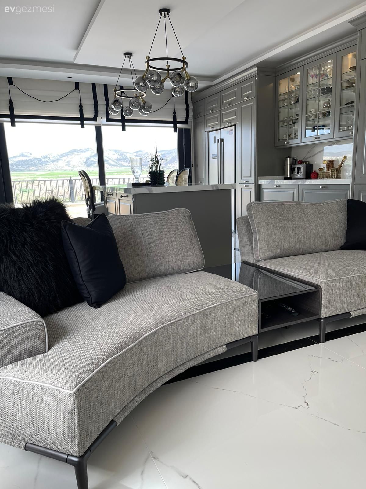 Mutfak, Gri, Siyah, Mutfak köşesi, Beyaz, Art deko, Ada mutfak, Mutfak Avize Modelleri, Gri mutfak, Mutfak tezgahı, Mutfak tezgah arası, Büyük mutfak