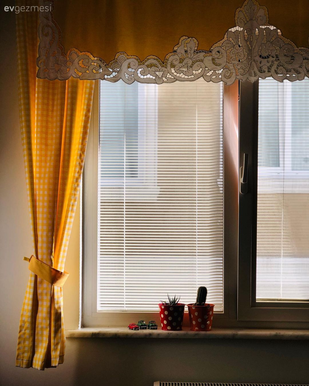 Mutfak perdesi, Sarı, Beyaz, Rustik perde, Perde