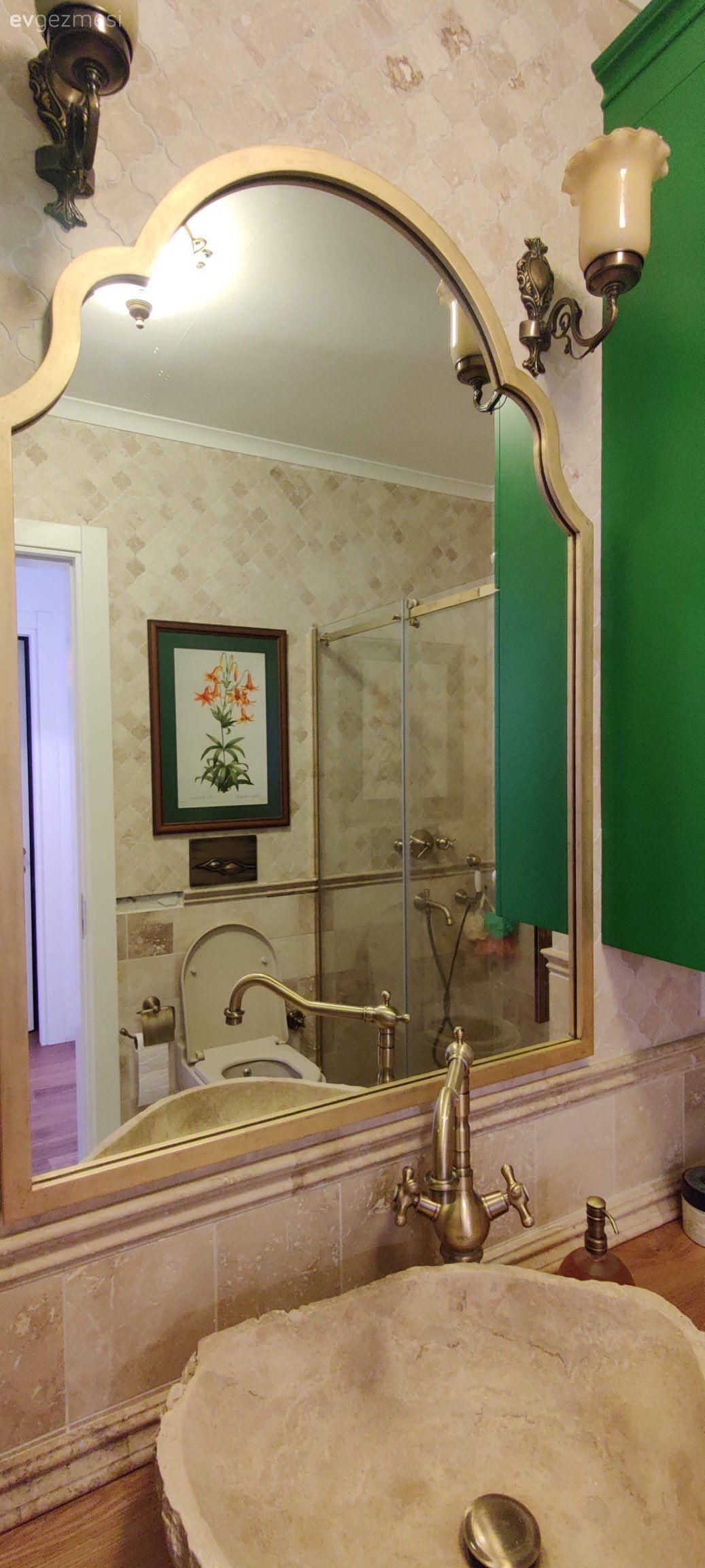 Aplik, Aydınlatma, Yeşil, Ayna, Banyo aynası, Banyo, Banyo lavabosu, Banyo aksesuarları