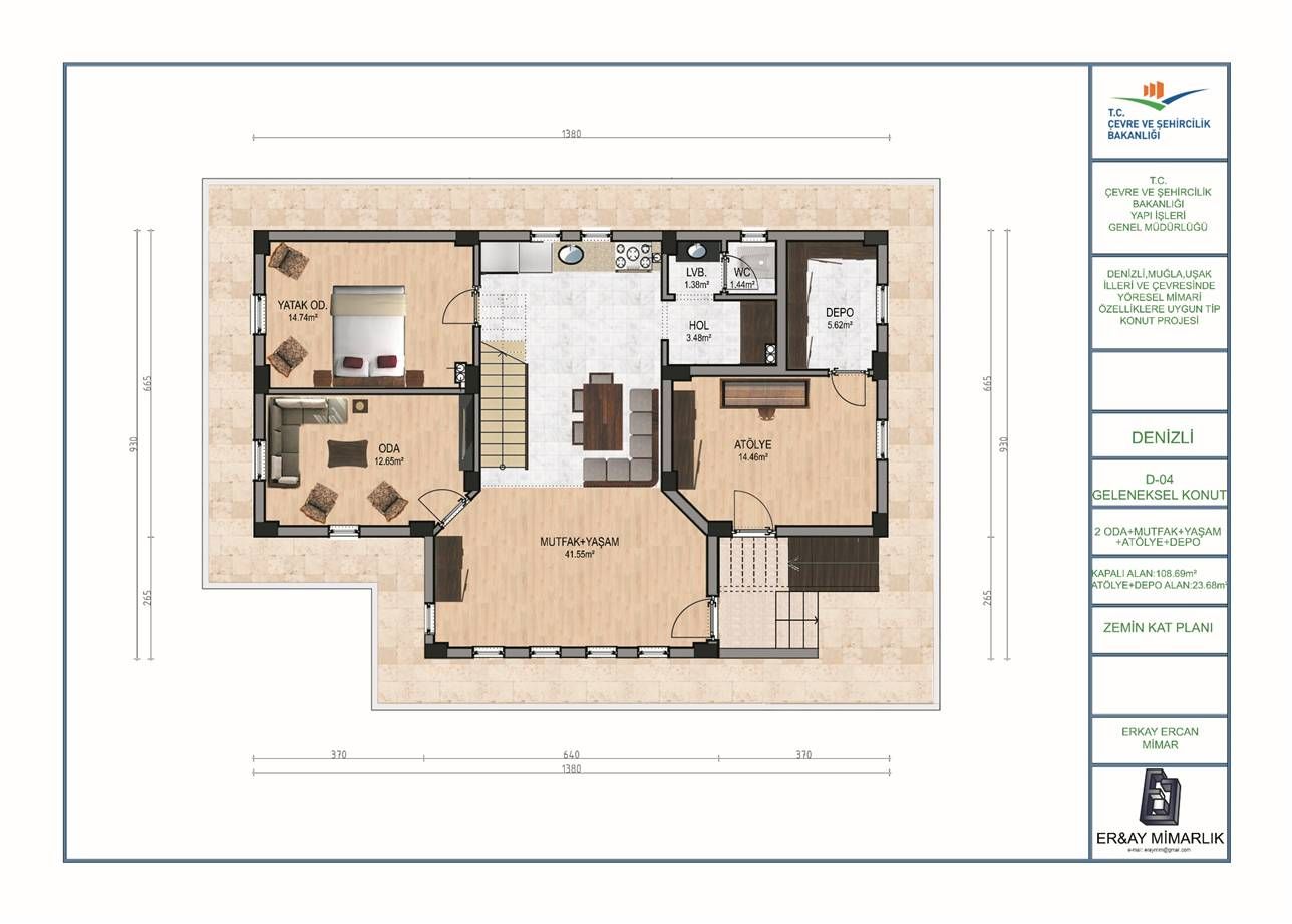 Köy Evi Yapacaklar İçin Bakanlık Onaylı İki Katlı Köy Evi Projeleri!