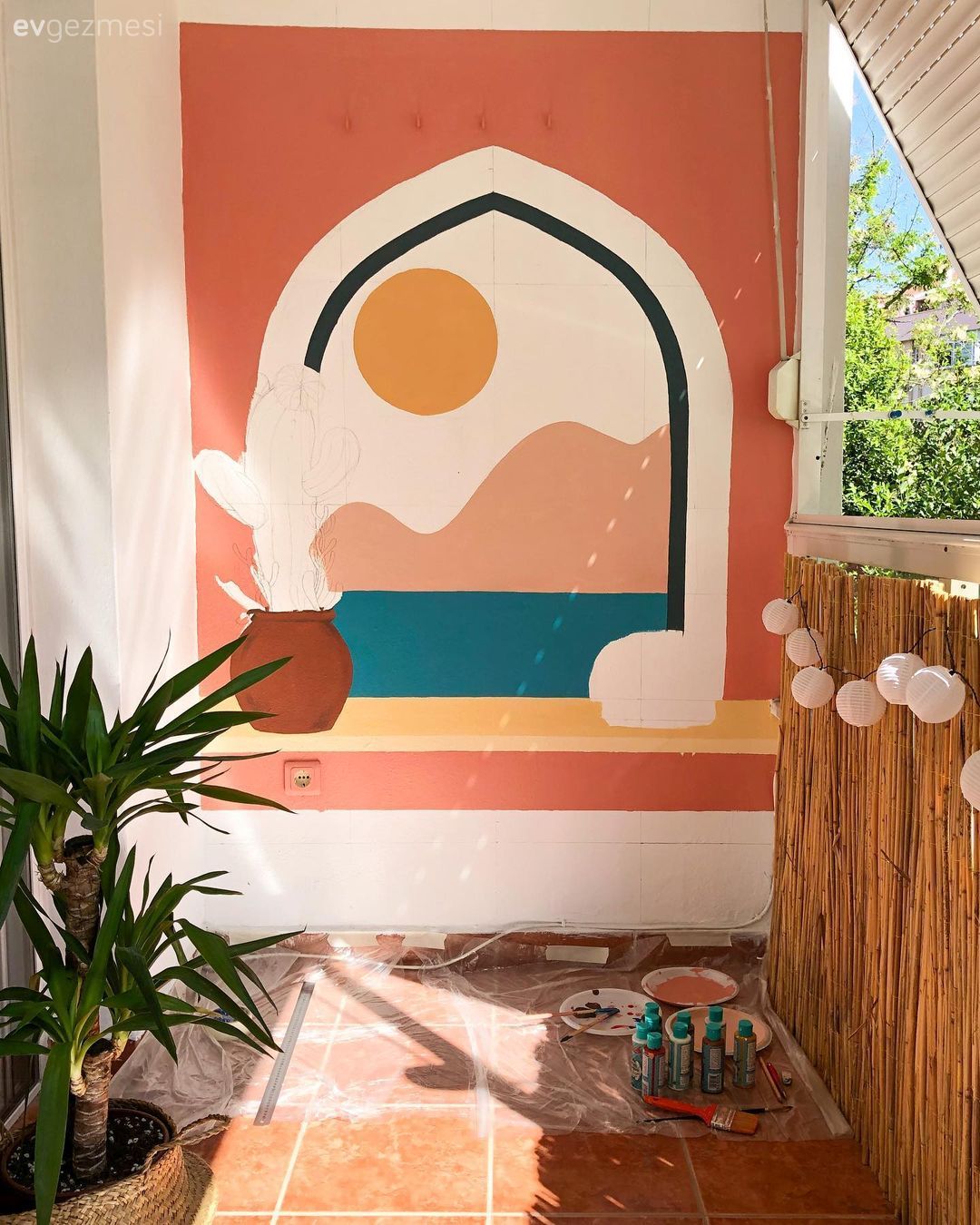 Balkon duvar dekorasyonu