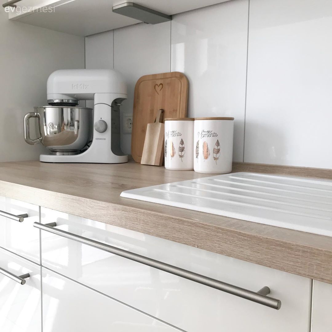 Mutfak, Beyaz mutfak, Modern mutfak, Mutfak tezgahı, Mutfak tezgah arası, Mutfak aksesuarları