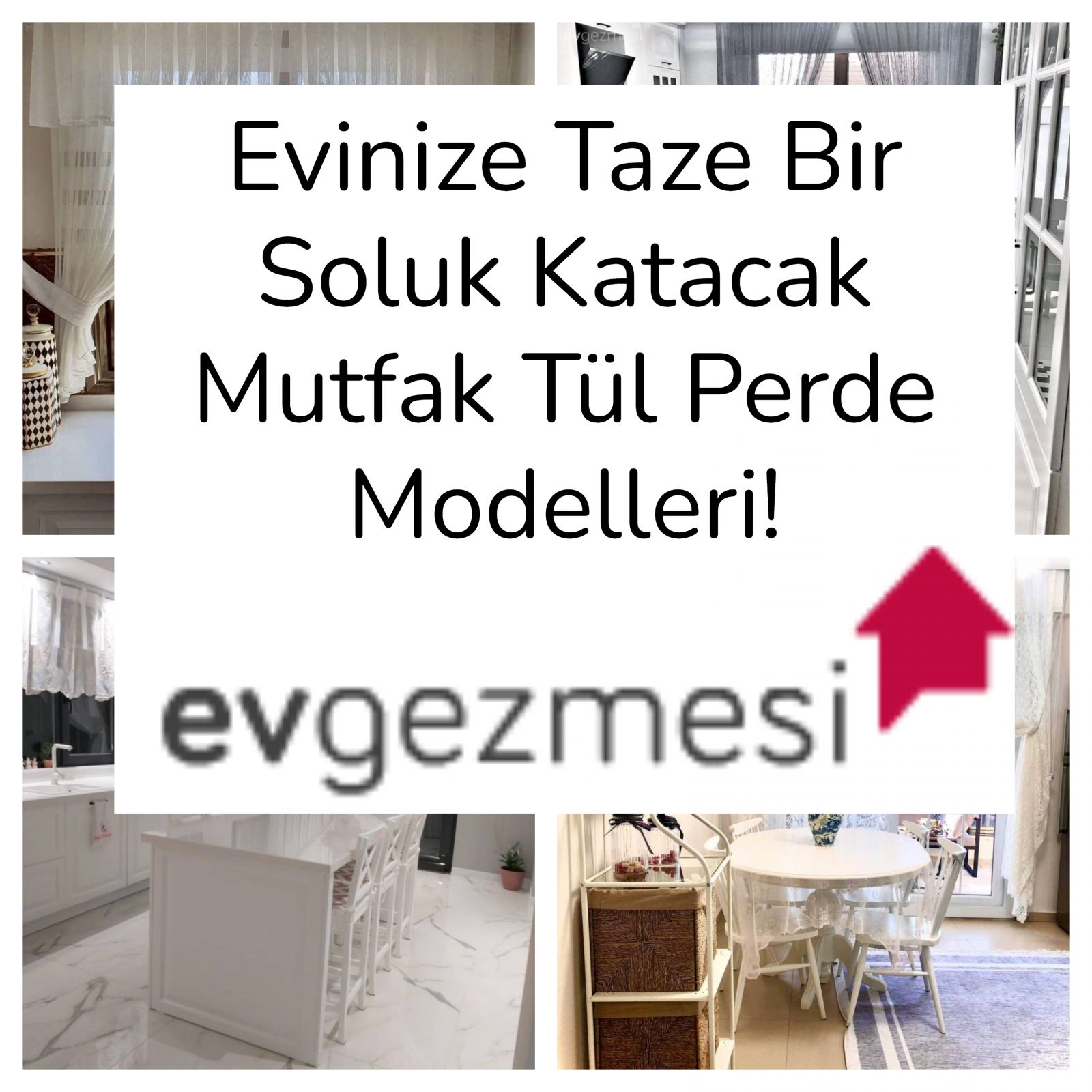 Evinize Taze Bir Soluk Katacak Mutfak Tül Perde Modelleri!