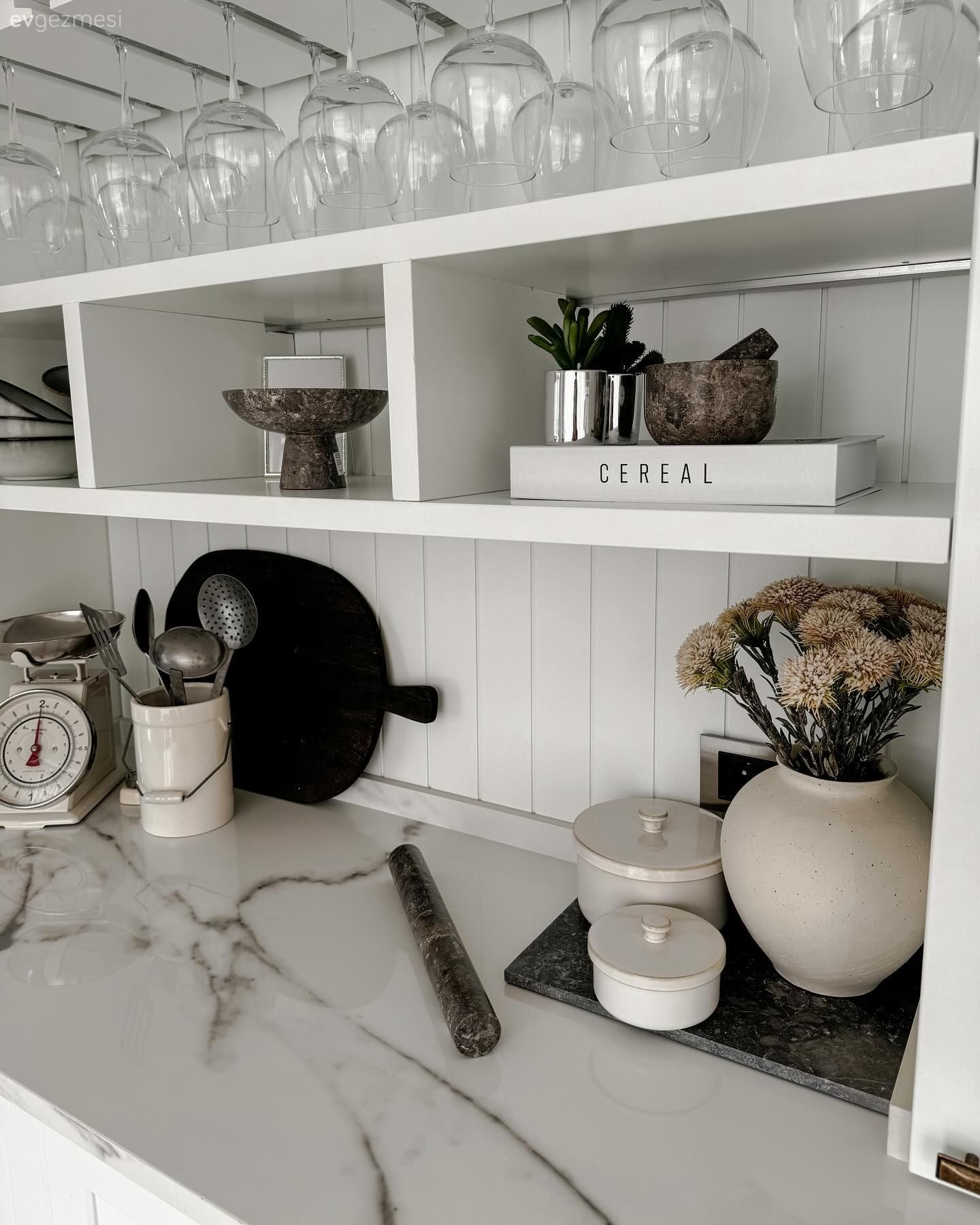 Cam kapaklı dolap, Beyaz, Mutfak rafı, Mutfak, Mutfak aksesuarları, Porselen tezgah