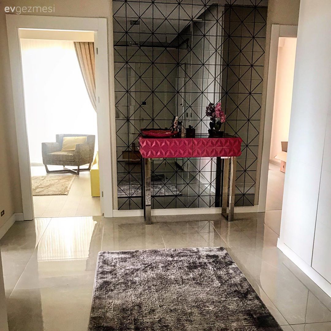 Hol, Gri, Fuşya, Dresuar, Siyah, Duvar ayna kaplama, Yolluk, Halı, Duvar dekorasyonu