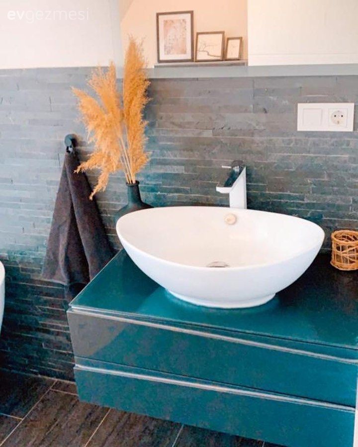 Banyo, Banyo dolabı, Antrasit  , Banyo seramikleri