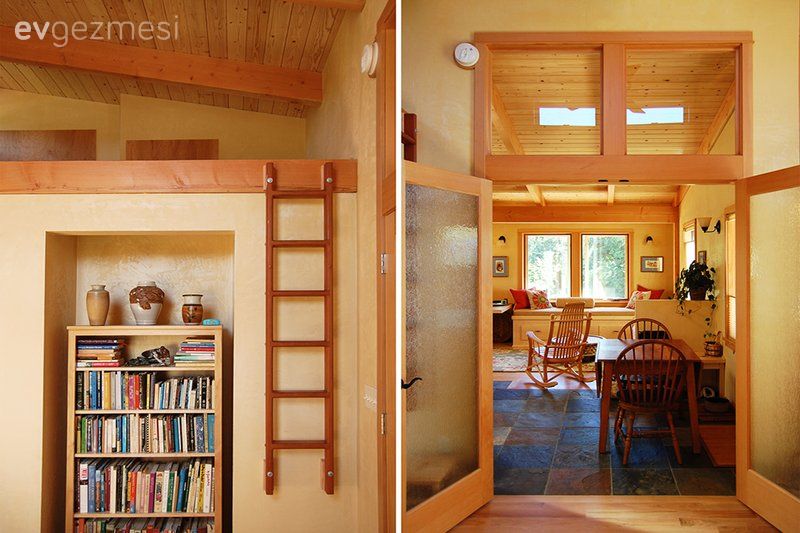 Kır Evi Ruhunu Yaşatan Eğik Çatılı 74 M2'lik Ahşap Ev!