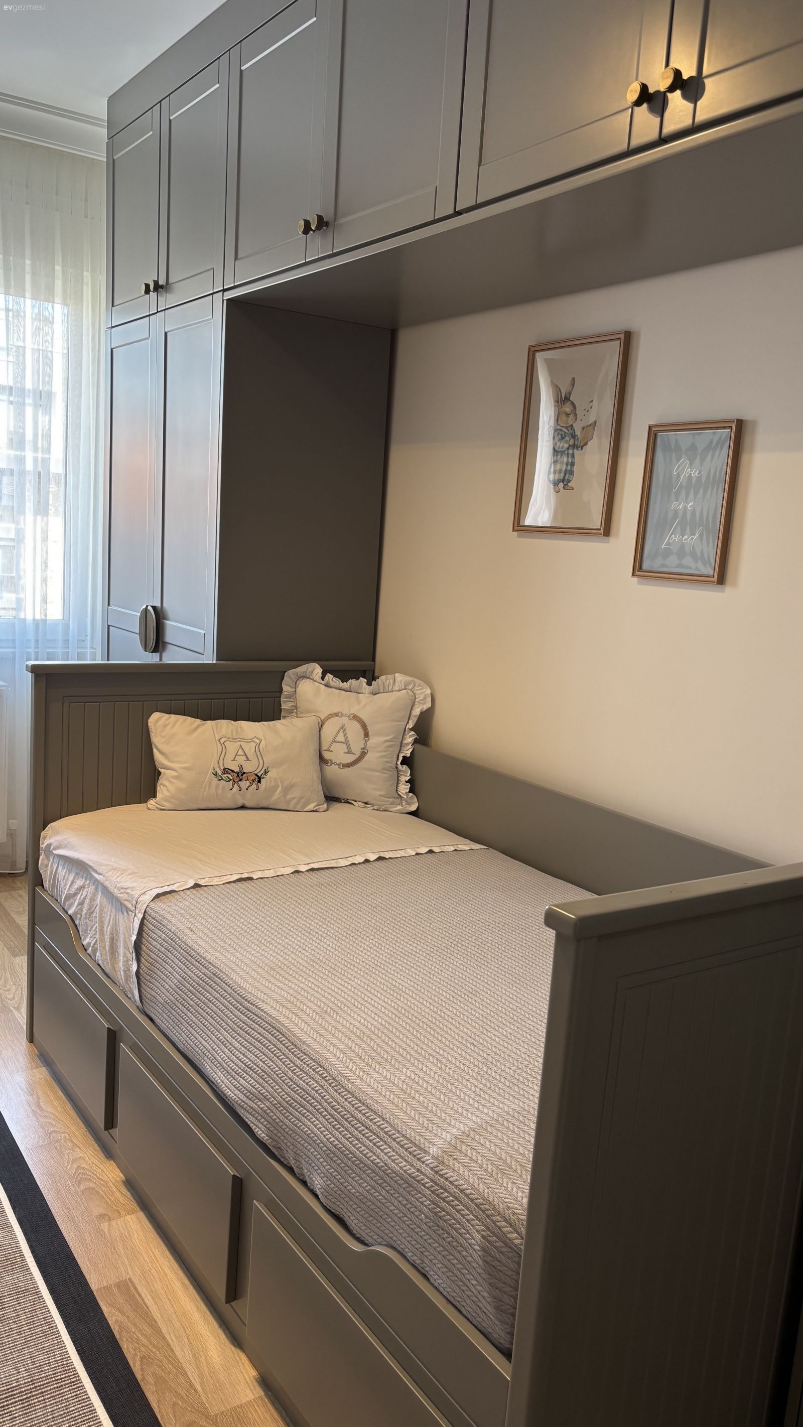 Çocuk Odası, Gri, Özel yapım dolaplar, Dolap, Shaker kapaklı dolaplar, Mutfak, Çocuk odası halısı