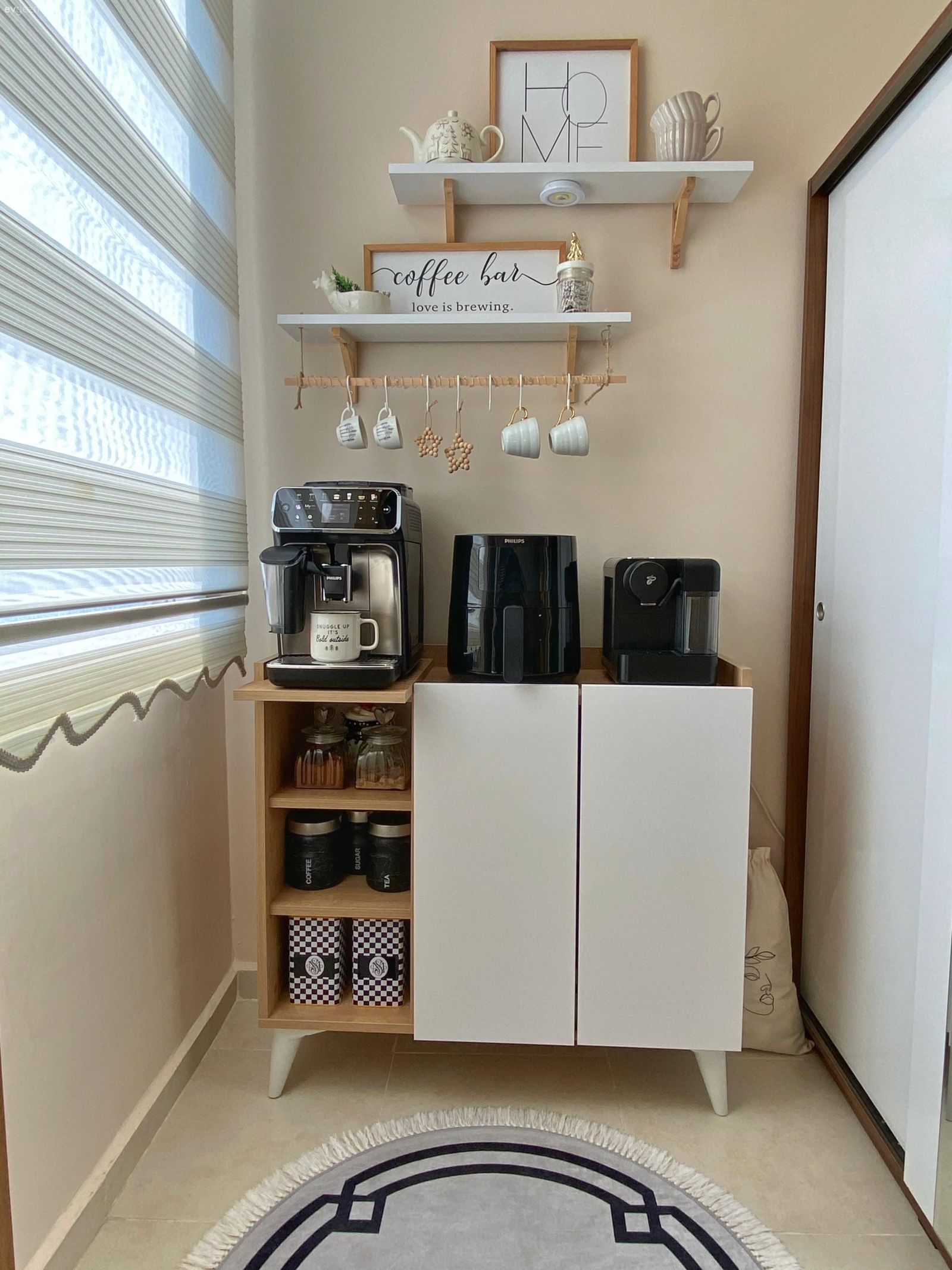 Küçük Mutfakların Keyfini Arttıracak Kahve Köşesi Fikirleri