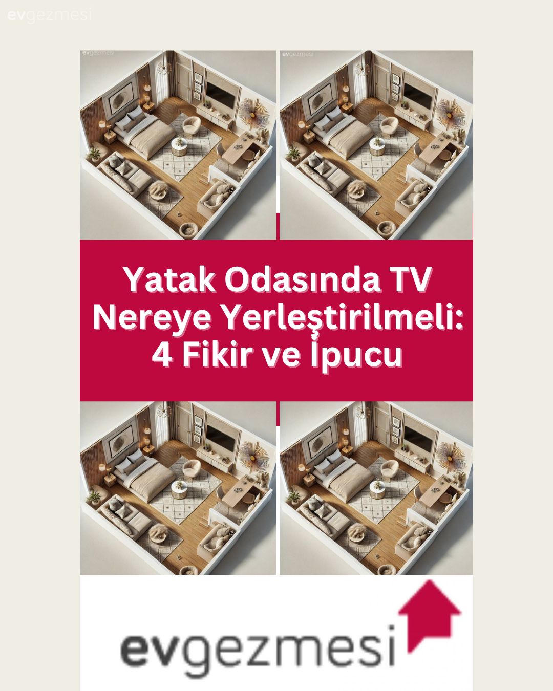 Yatak Odasında TV Nereye Yerleştirilmeli: 4 Fikir ve İpucu