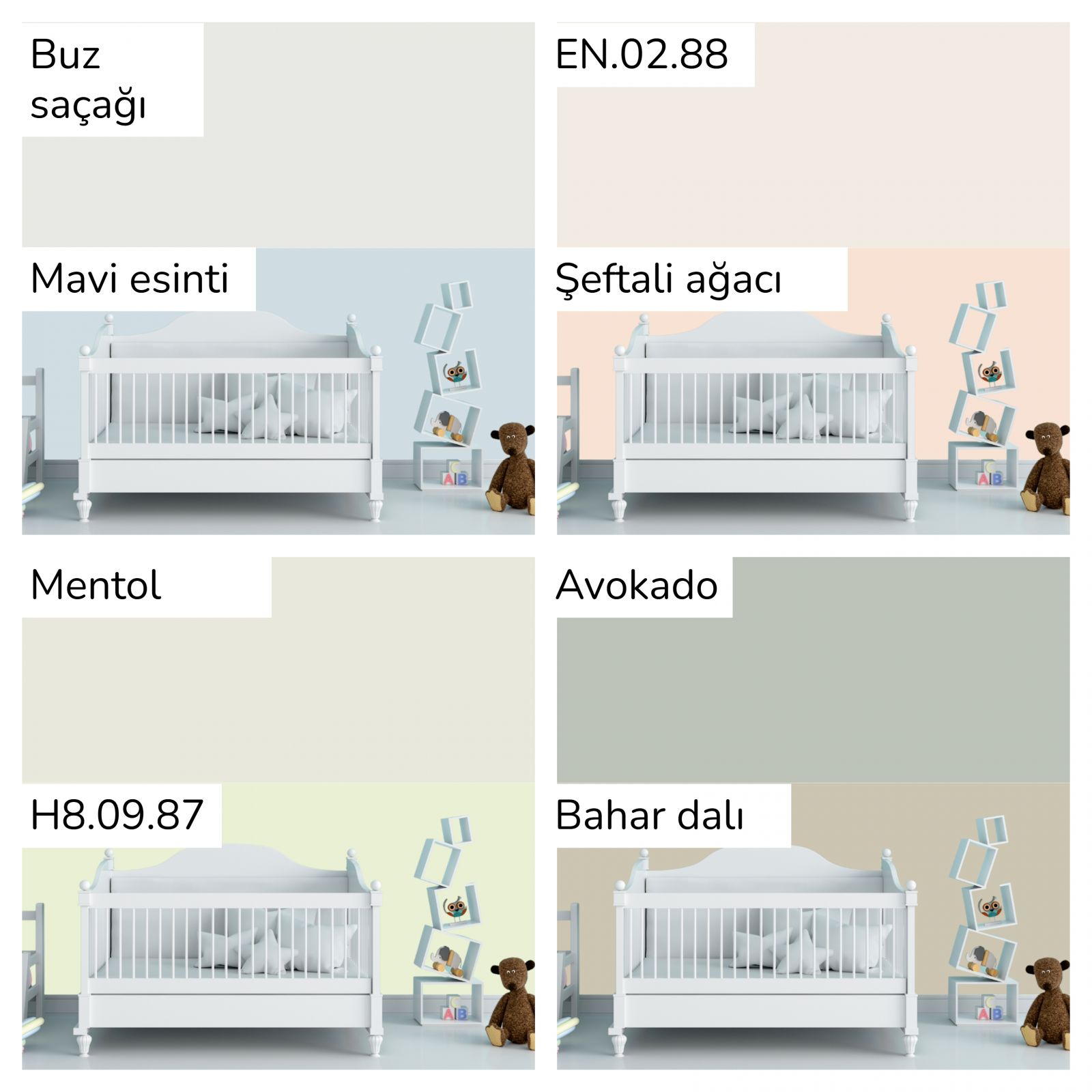 Hayallerdeki Bebek Odası İçin En Güzel Duvar Boyası Renkleri