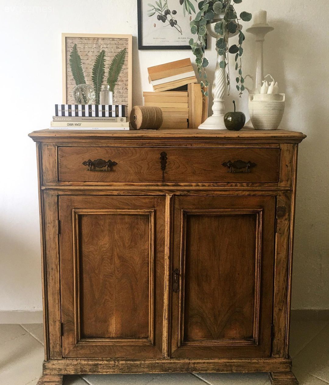 Konsol, Ahşap Mobilya, Çerçeve, Vazo, Ev Aksesuar, Dekoratif Objeler