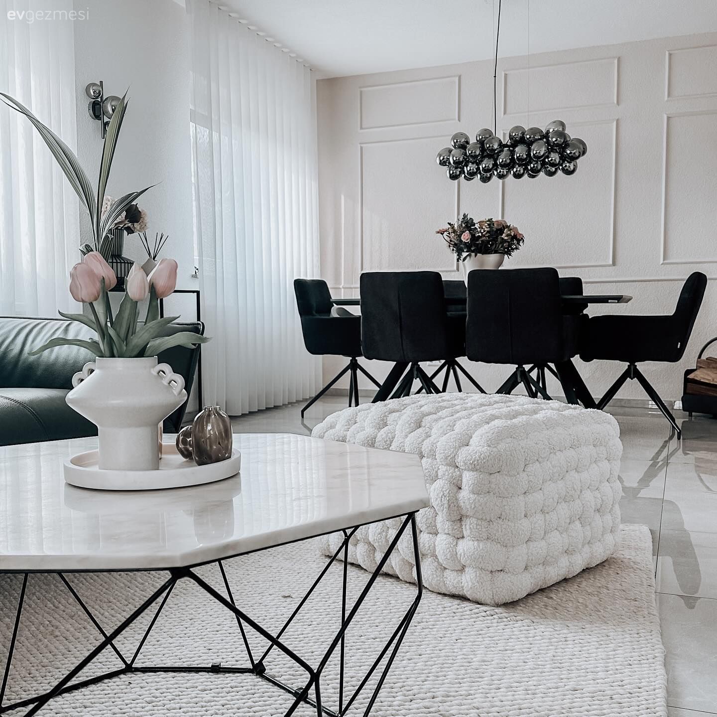 Bu Sofistike Evde Beyaz ve Siyah Dışındaki Renkler Pek Sevilmiyor!