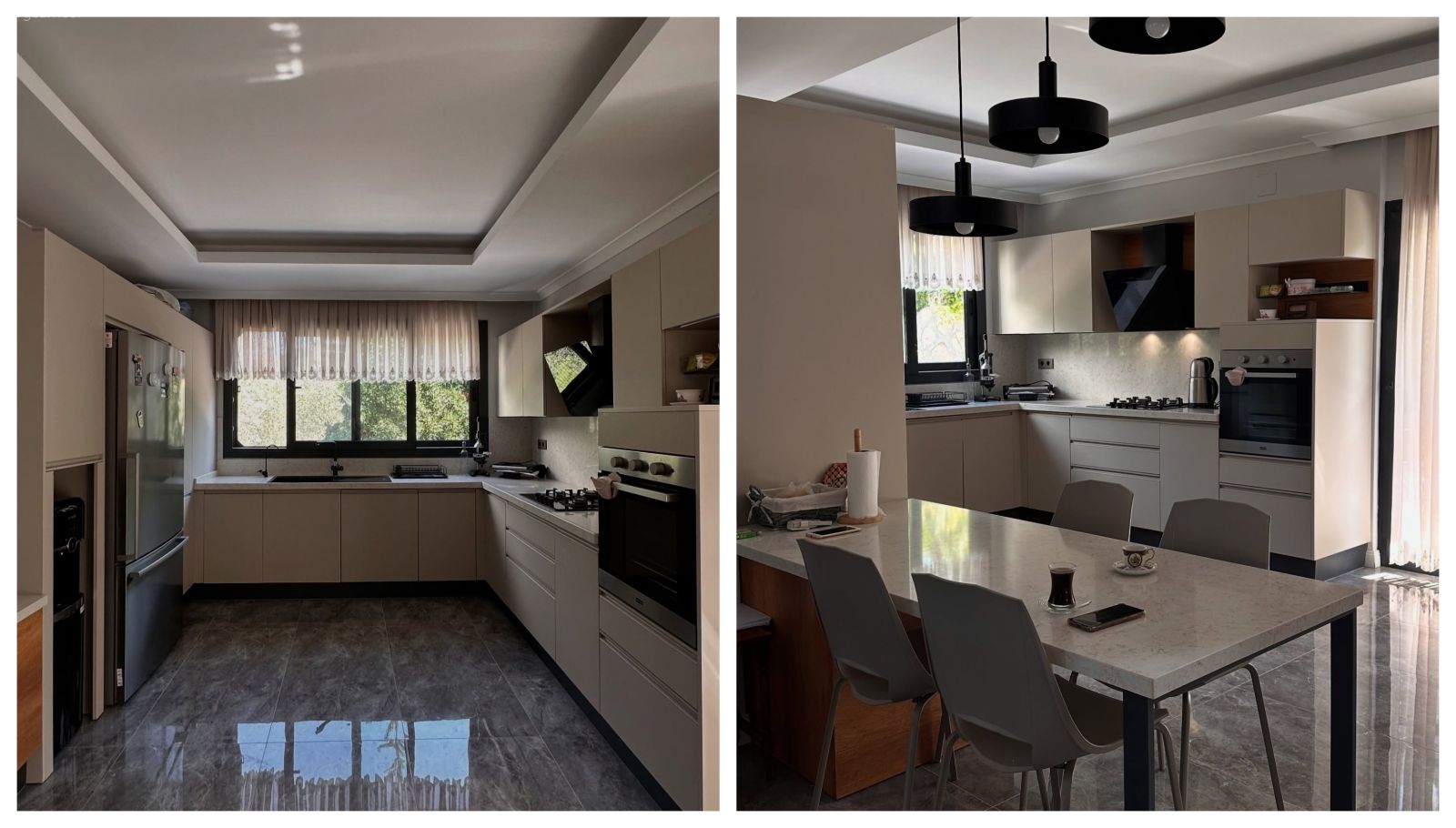 Açık Konsept Bu Mutfağın Modern Tarzına Country Detaylar Karışmış