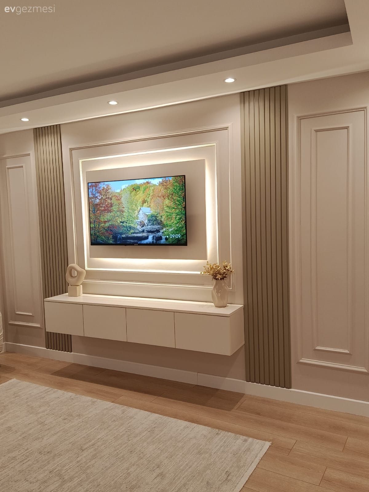 Tv ünitesi, Tv ünitesi aksesuarları, Ev Aksesuar, Spot aydınlatma, Aydınlatma, Duvar çıtalama