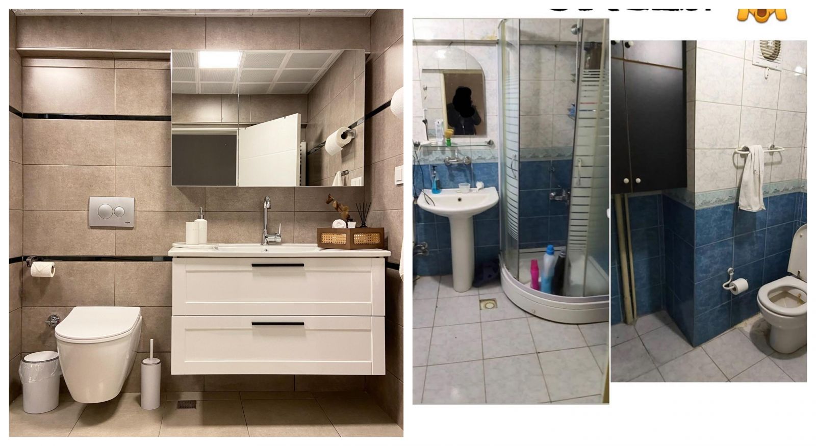 Öncesi&Sonrası: Eski Halinden Ferahlığa Geçiş Yapan Bir Banyo!