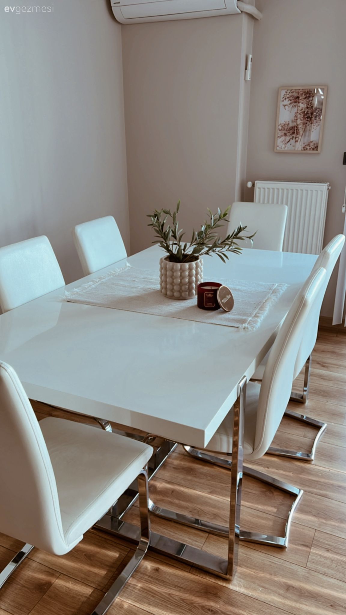 Yemek Odası, Beyaz, Yemek masası, Sandalye